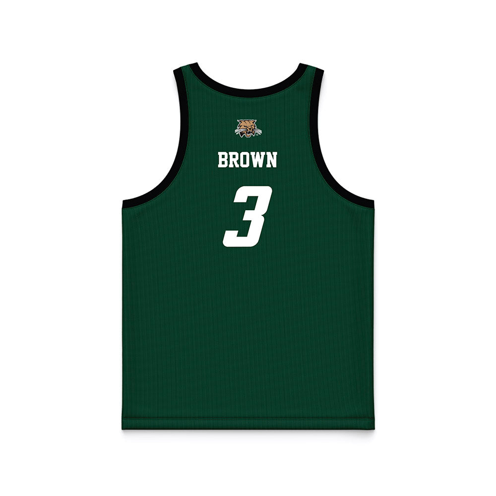 Ohio - NCAA Men's Basketball : AJ Brown - Green Basketball Jersey