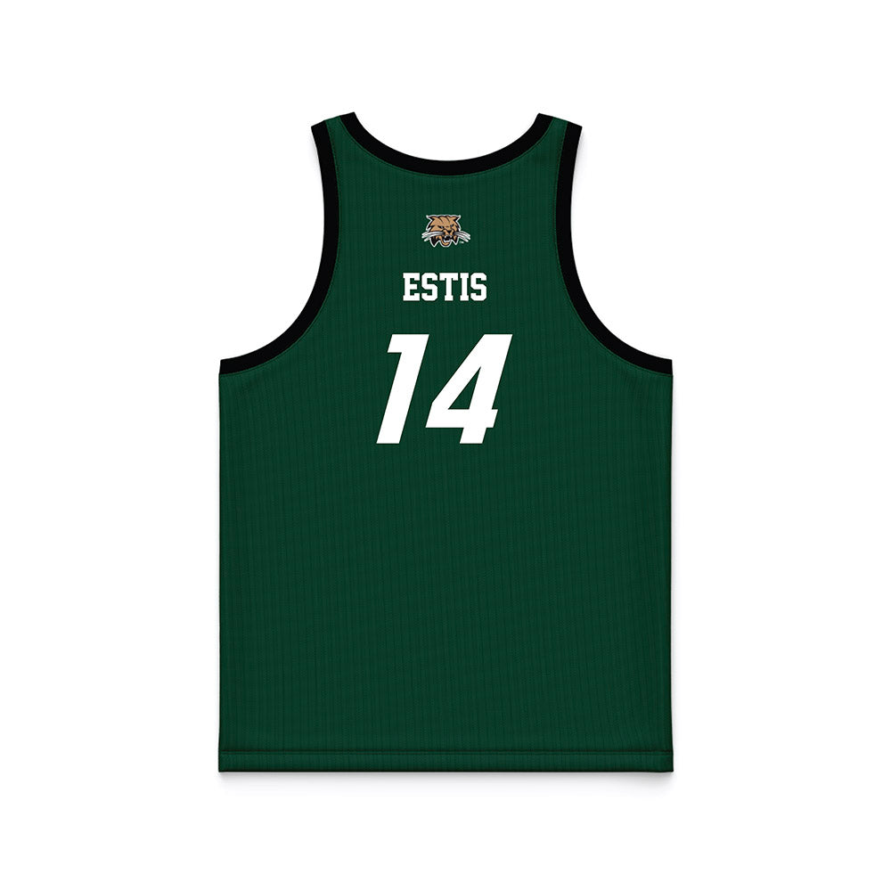 Ohio - NCAA Men's Basketball : Ben Estis - Green Basketball Jersey