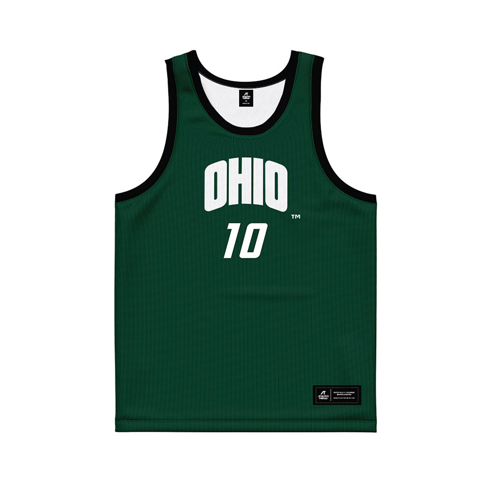 Ohio - NCAA Men's Basketball : Aidan Hadaway - Green Basketball Jersey