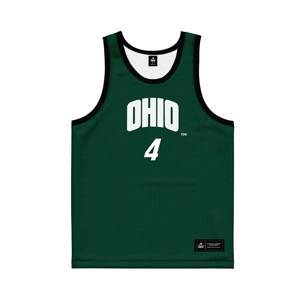 Ohio - NCAA Men's Basketball : JJ Kelly - Black Basketball Jersey-0