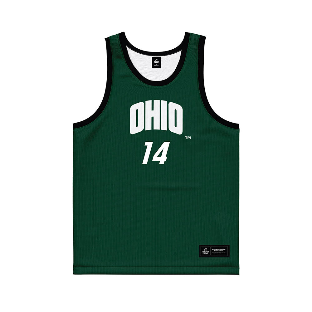 Ohio - NCAA Men's Basketball : Ben Estis - Green Basketball Jersey