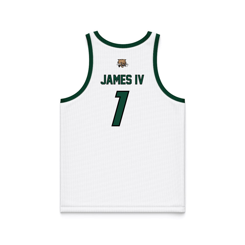 Ohio - NCAA Men's Basketball : Elmore James IV - White Basketball Jersey