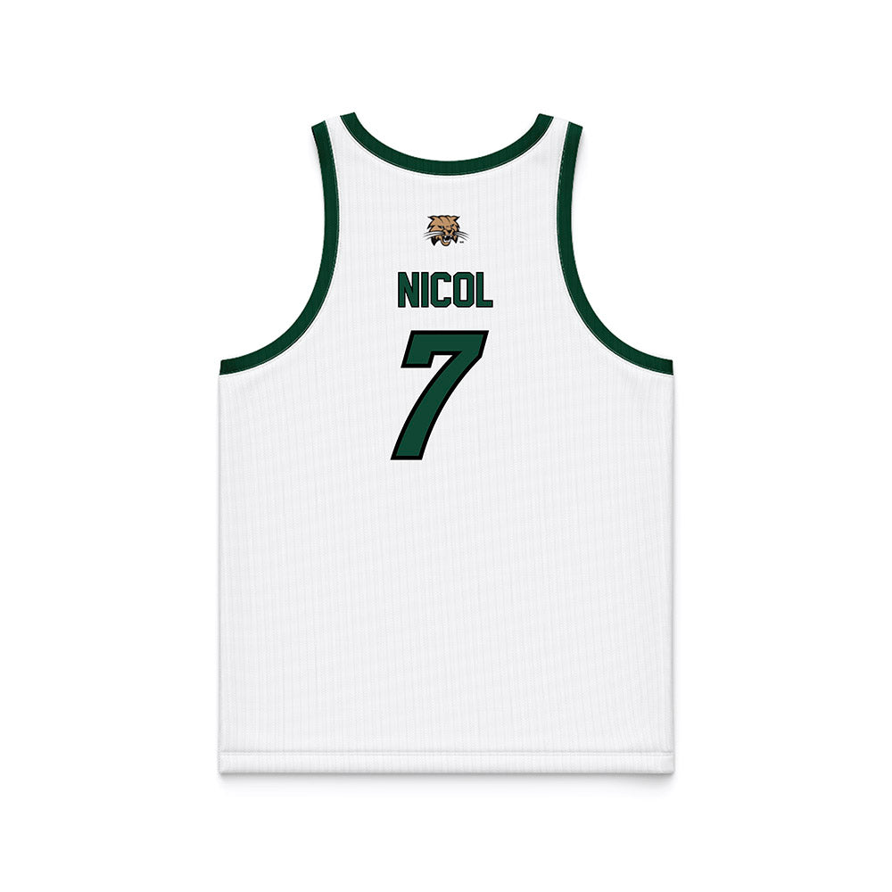 Ohio - NCAA Men's Basketball : Ben Nicol - White Basketball Jersey