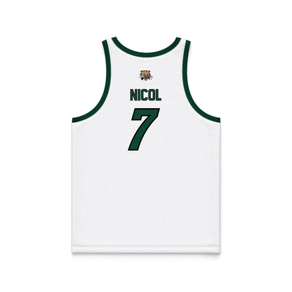 Ohio - NCAA Men's Basketball : Ben Nicol - White Basketball Jersey