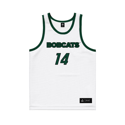 Ohio - NCAA Men's Basketball : Ben Estis - White Basketball Jersey