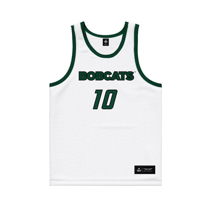 Ohio - NCAA Men's Basketball : Aidan Hadaway - White Basketball Jersey