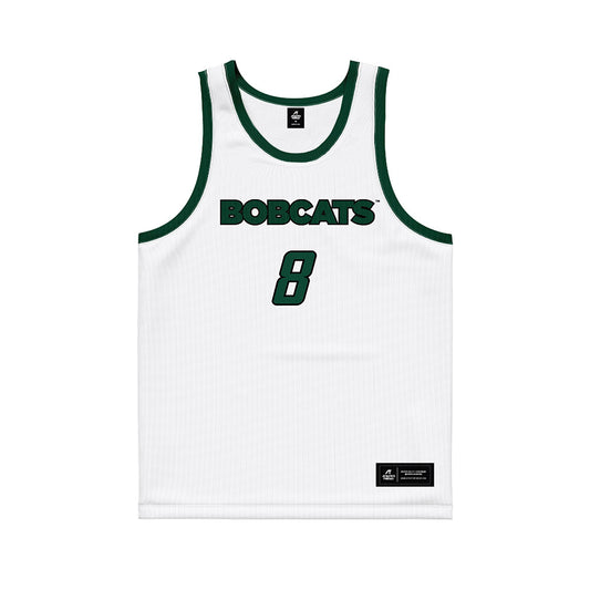 Ohio - NCAA Men's Basketball : Zay Mosley - White Basketball Jersey-0