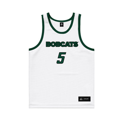 Ohio - NCAA Men's Basketball : Ayden Evans - White Basketball Jersey