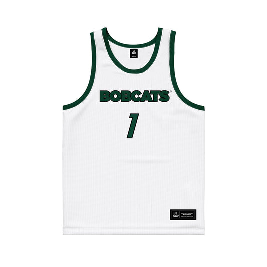 Ohio - NCAA Men's Basketball : Javan Simmons - White Basketball Jersey-0