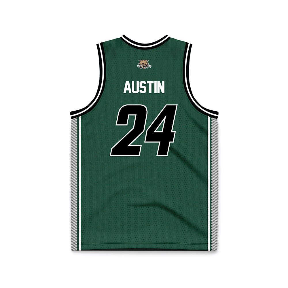 Ohio - NCAA Women's Basketball : Aja Austin - Green Basketball Jersey