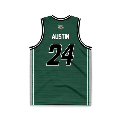 Ohio - NCAA Women's Basketball : Aja Austin - Green Basketball Jersey