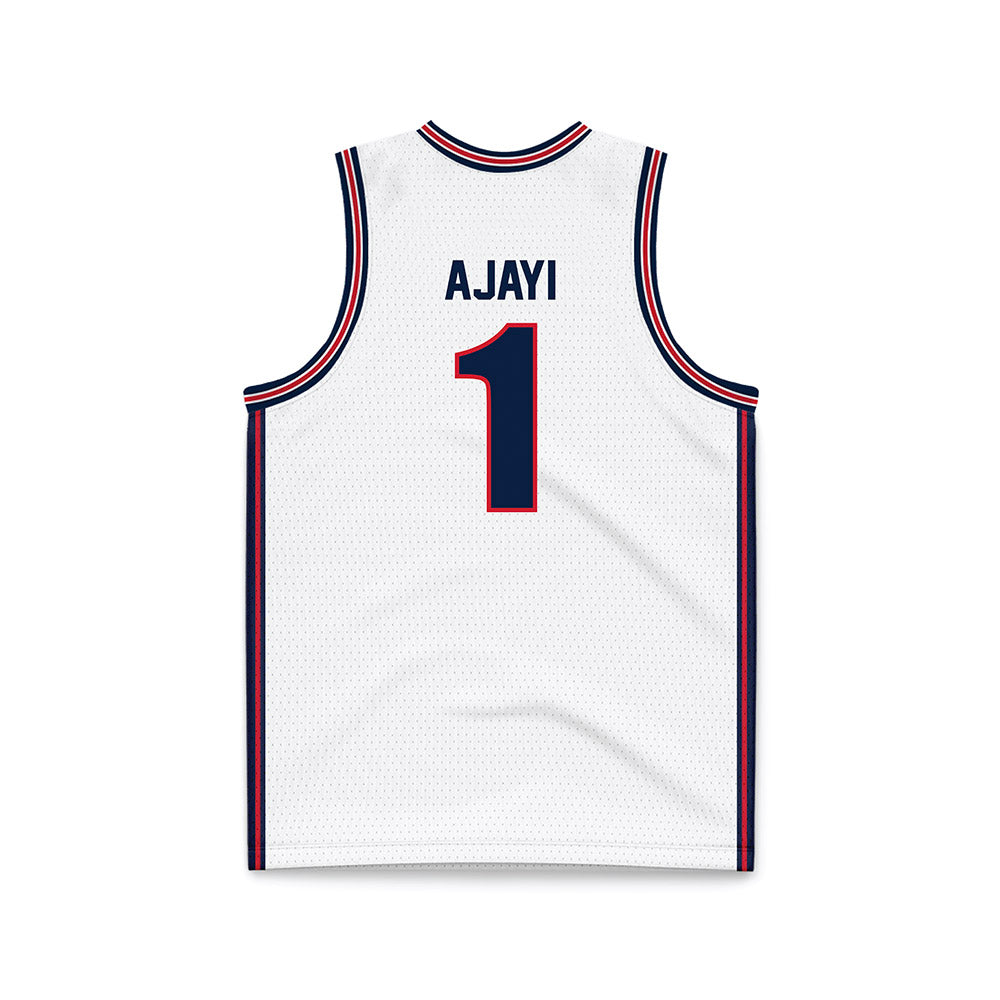 Gonzaga - NCAA Men's Basketball : Michael Ajayi - White Basketball Jersey-1