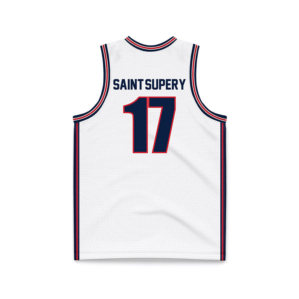Gonzaga - NCAA Men's Basketball : Mario Saint-Supery - White Basketball Jersey-1