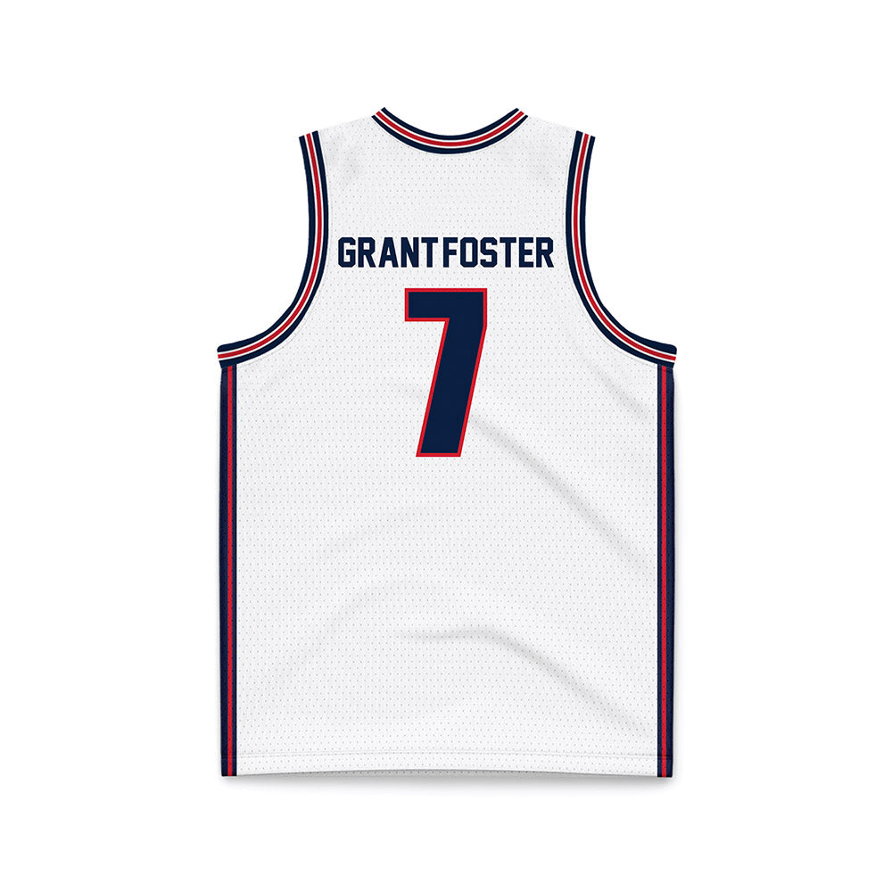 Gonzaga - NCAA Men's Basketball : Tyon Grant-Foster - White Basketball Jersey-1