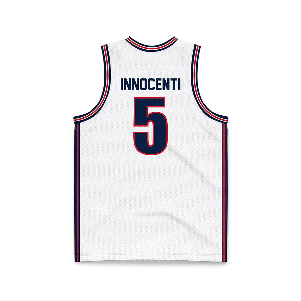 Gonzaga - NCAA Men's Basketball : Emmanuel Innocenti - White Basketball Jersey