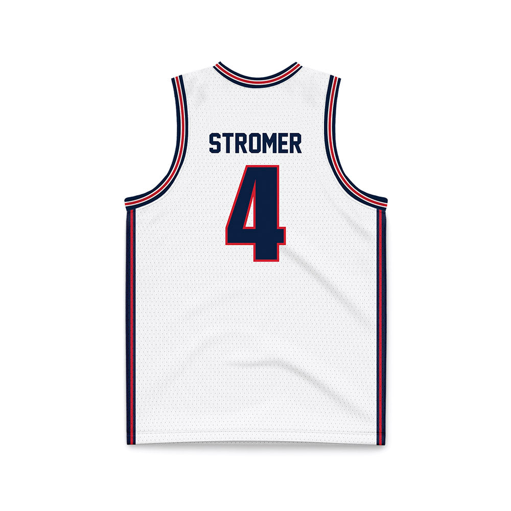 Gonzaga - NCAA Men's Basketball : Dusty Stromer - White Basketball Jersey