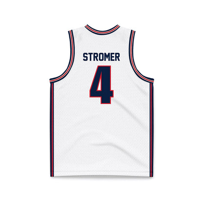 Gonzaga - NCAA Men's Basketball : Dusty Stromer - White Basketball Jersey