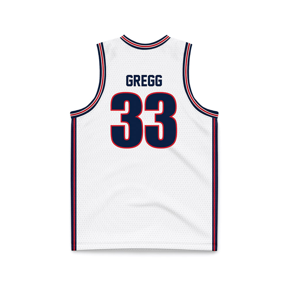 Gonzaga - NCAA Men's Basketball : Benjamin Gregg - White Basketball Jersey