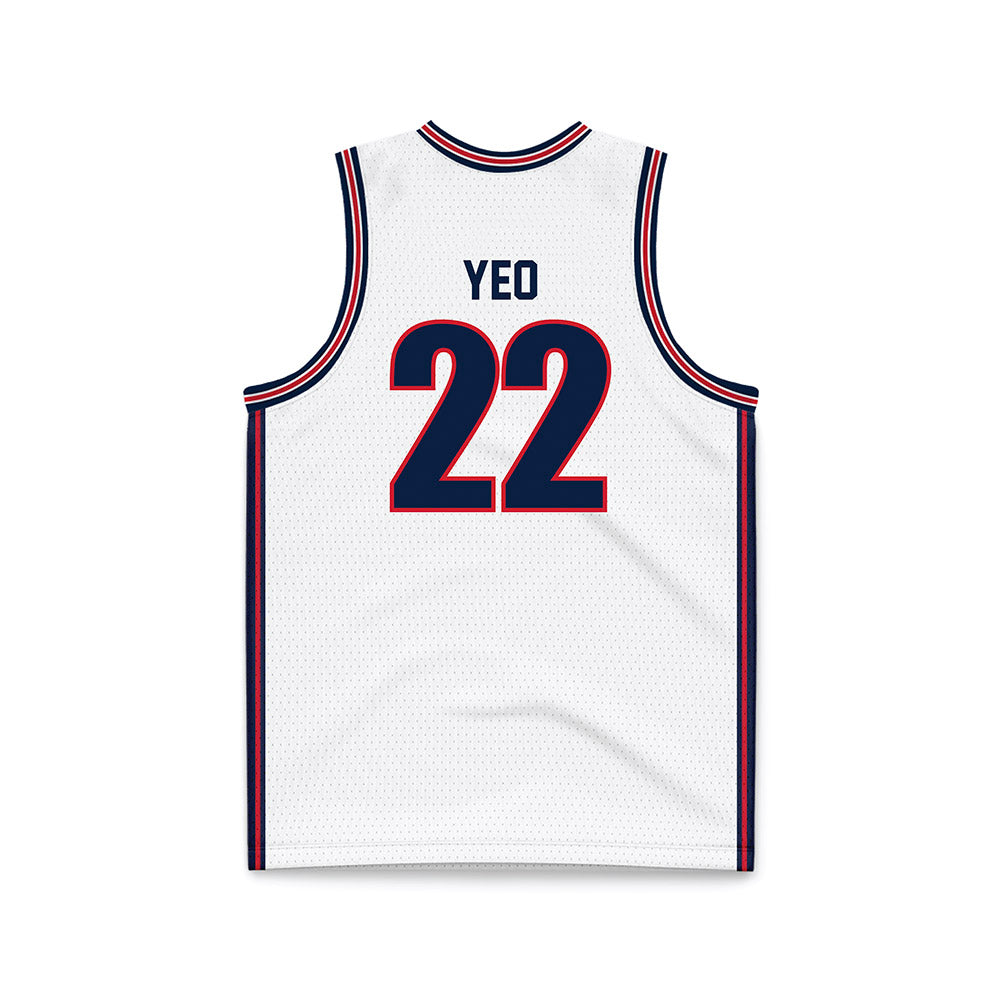 Gonzaga - NCAA Men's Basketball : Jun Seok Yeo - White Basketball Jersey