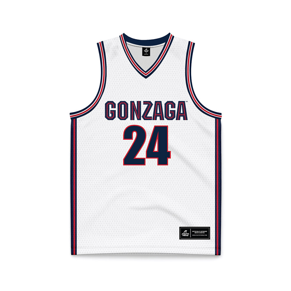 Gonzaga - NCAA Men's Basketball : Ismaila Diagne - White Basketball Jersey