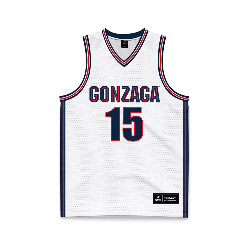 Gonzaga - NCAA Men's Basketball : Graham Ike - White Basketball Jersey-0