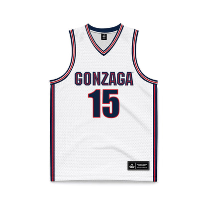 Gonzaga - NCAA Men's Basketball : Graham Ike - White Basketball Jersey-0