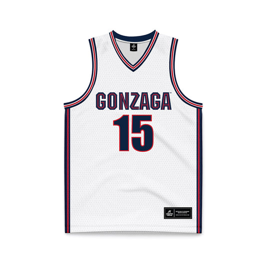 Gonzaga - NCAA Men's Basketball : Graham Ike - White Basketball Jersey-0