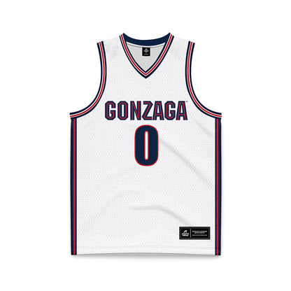 Gonzaga - NCAA Men's Basketball : Ryan Nembhard - White Basketball Jersey