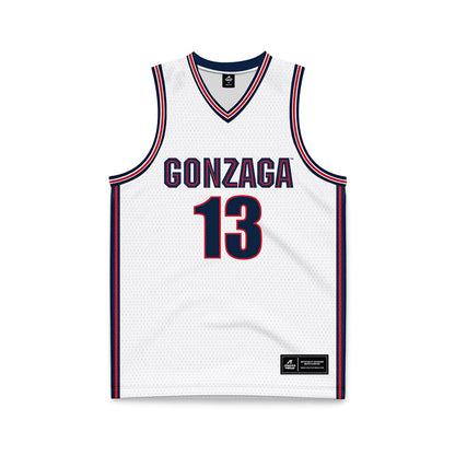 Gonzaga - NCAA Men's Basketball : Graham Ike - White Basketball Jersey