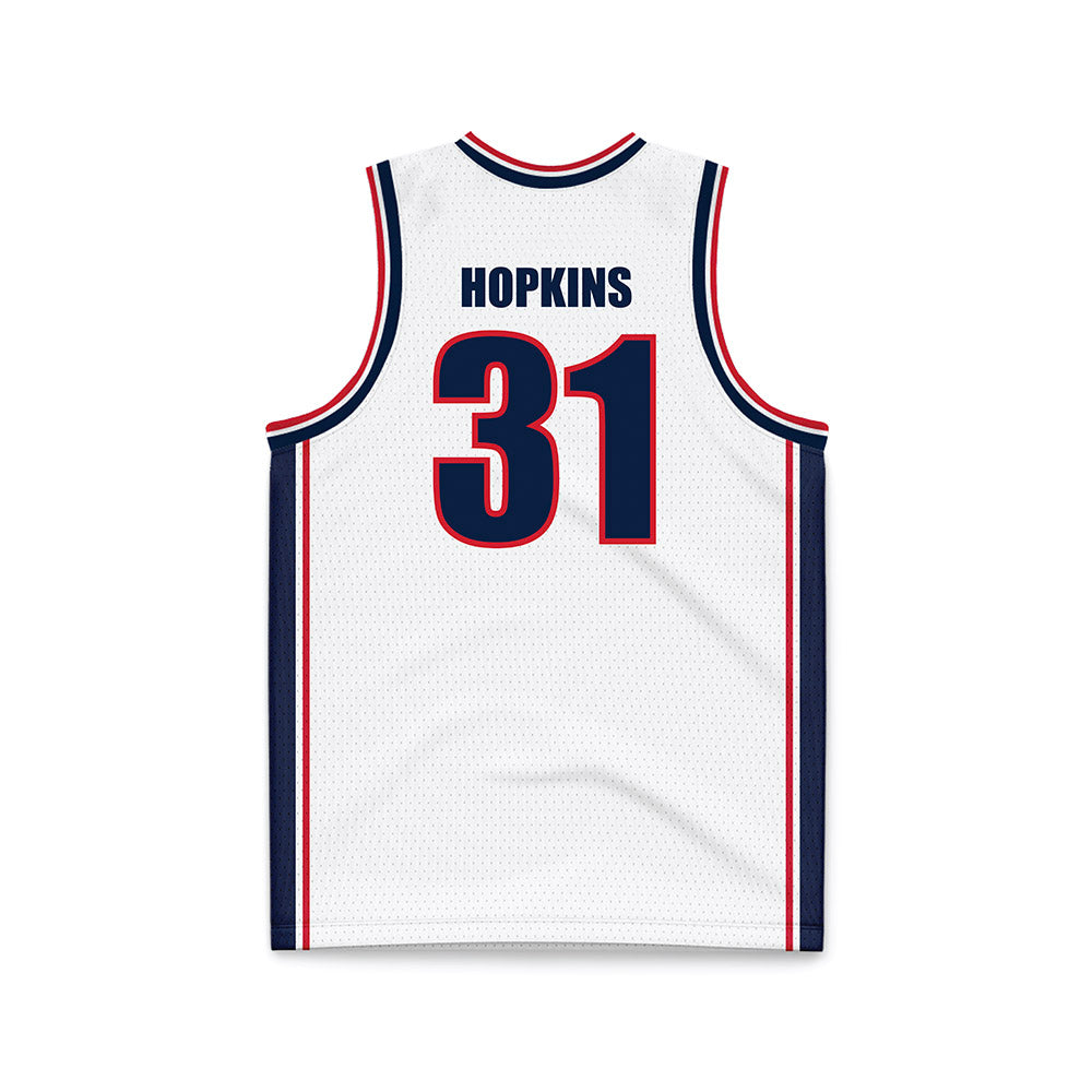 Gonzaga - NCAA Women's Basketball : Ella Hopkins - White Basketball Jersey