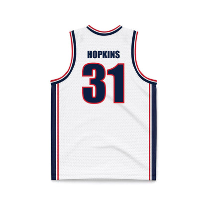 Gonzaga - NCAA Women's Basketball : Ella Hopkins - White Basketball Jersey