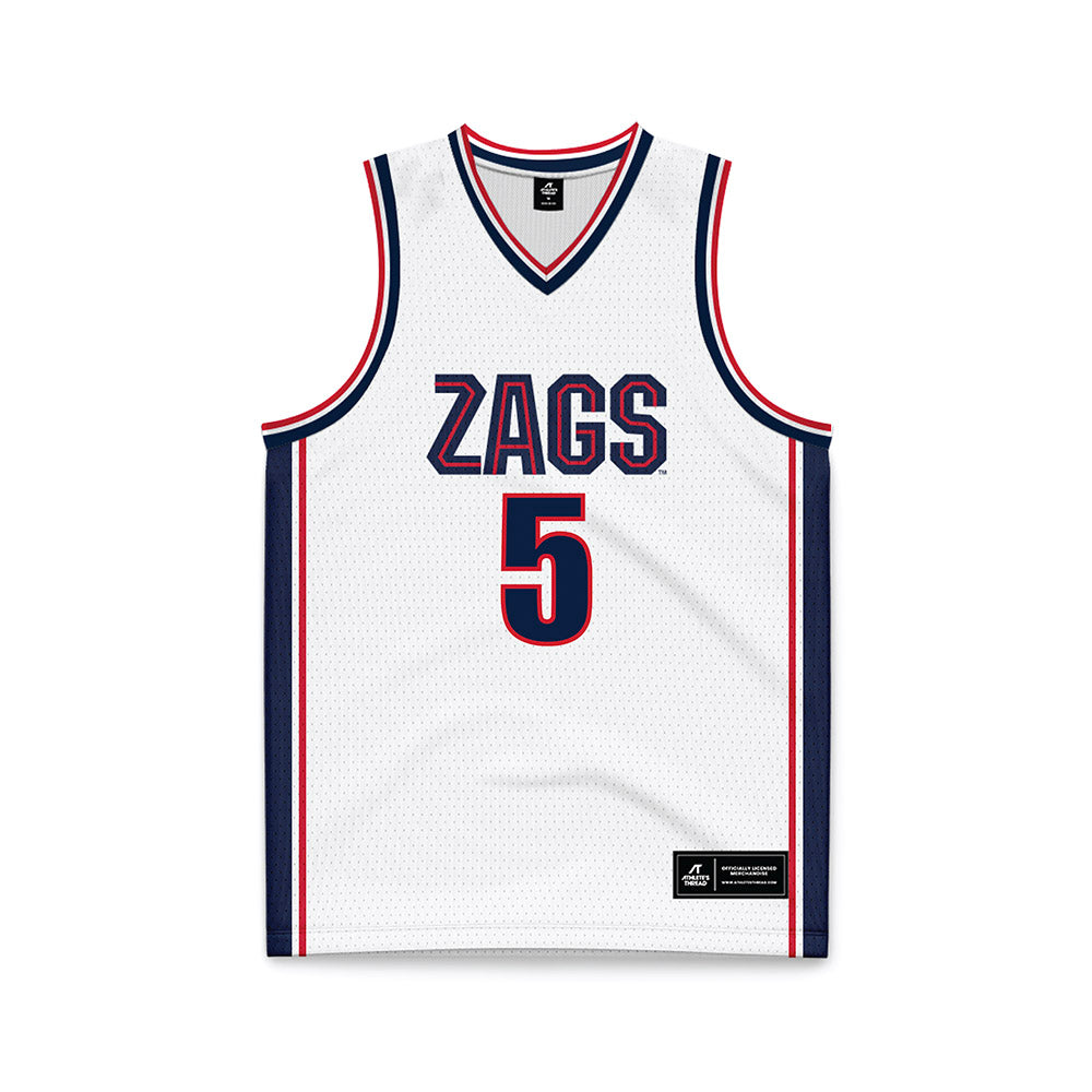 Gonzaga - NCAA Women's Basketball : Maud Huijbens - White Basketball Jersey