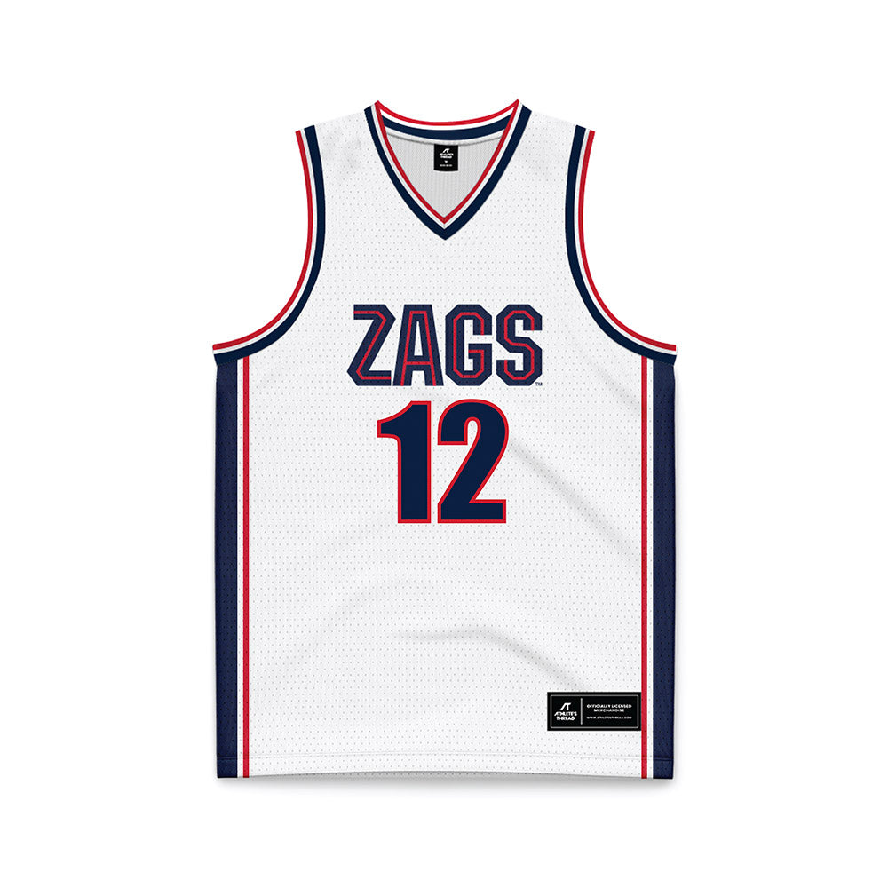 Gonzaga - NCAA Women's Basketball : Christabel Osarobo - White Basketball Jersey-0