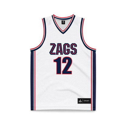 Gonzaga - NCAA Women's Basketball : Christabel Osarobo - White Basketball Jersey-0