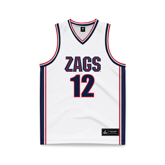 Gonzaga - NCAA Women's Basketball : Christabel Osarobo - White Basketball Jersey-0