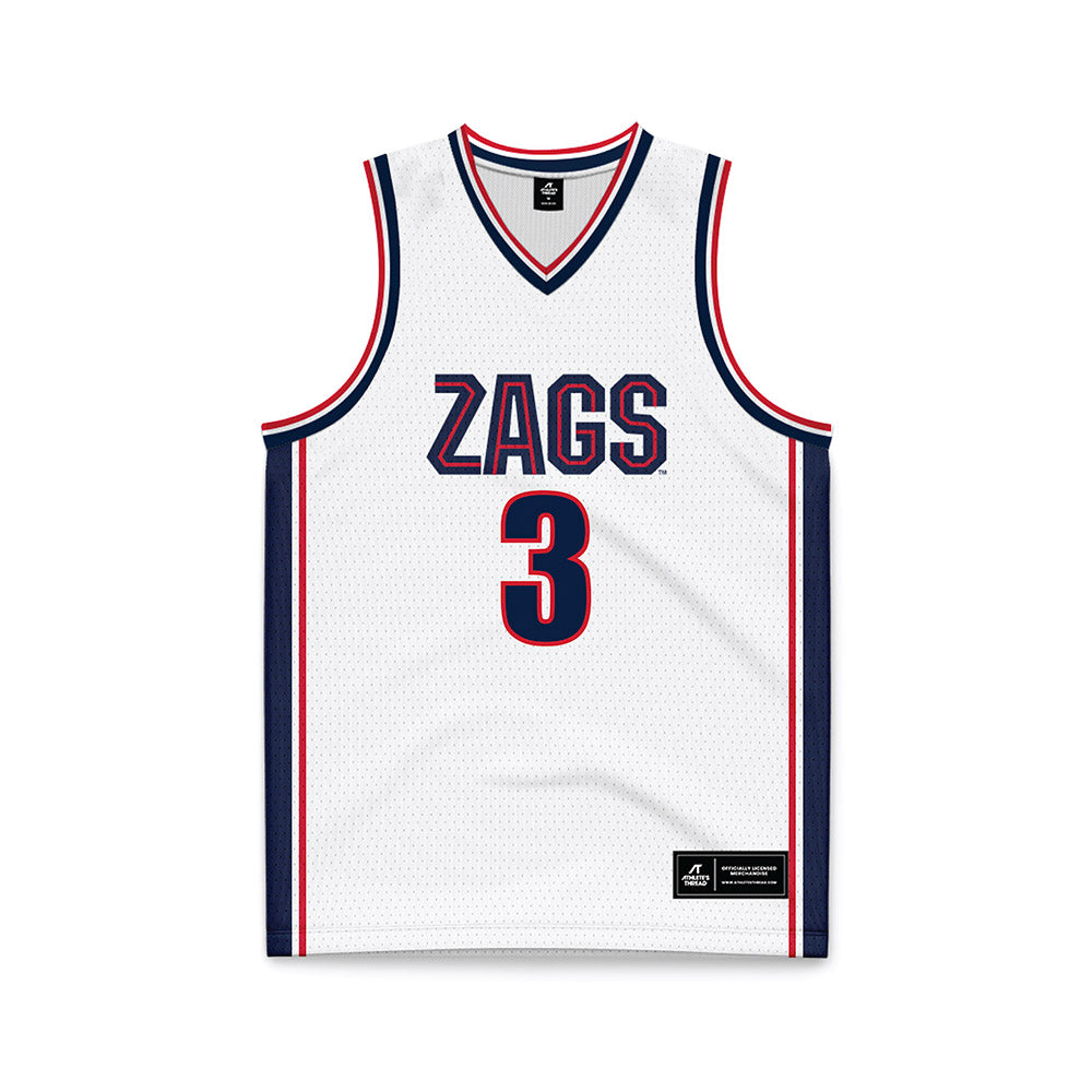 Gonzaga - NCAA Women's Basketball : Julia Wilson - White Basketball Jersey-0
