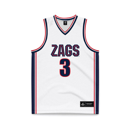 Gonzaga - NCAA Women's Basketball : Julia Wilson - White Basketball Jersey-0