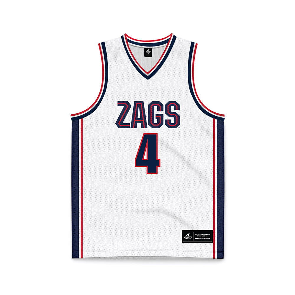 Gonzaga - NCAA Women's Basketball : Claire O'Connor - White Basketball Jersey