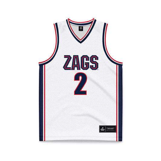 Gonzaga - NCAA Women's Basketball : Vera Gunaydin - White Basketball Jersey