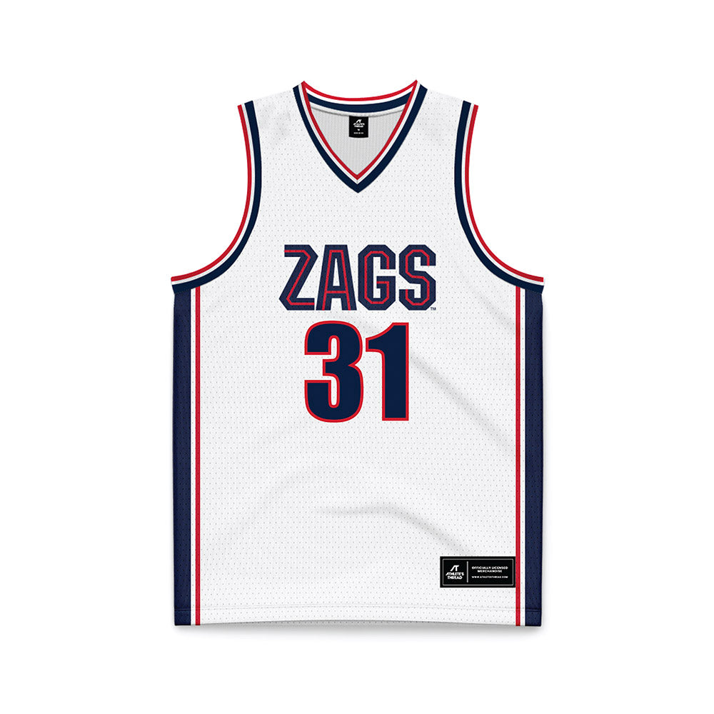 Gonzaga - NCAA Women's Basketball : Ella Hopkins - White Basketball Jersey