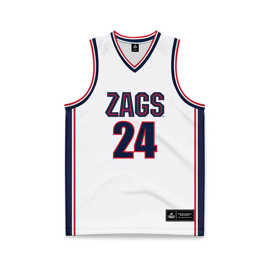 Gonzaga - NCAA Women's Basketball : Teryn Gardner - White Basketball Jersey-0