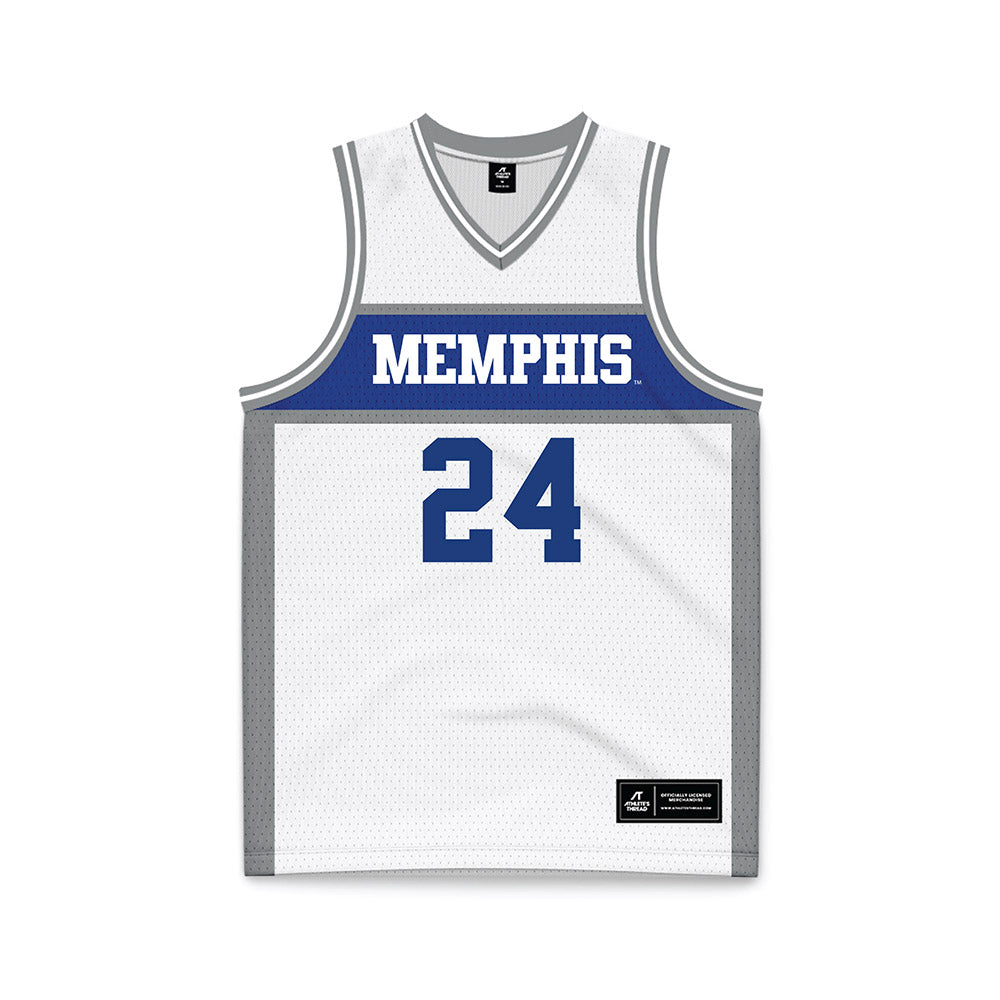 Memphis - NCAA Women's Basketball : Tamya Smith - White Fashion Basketball Jersey-0