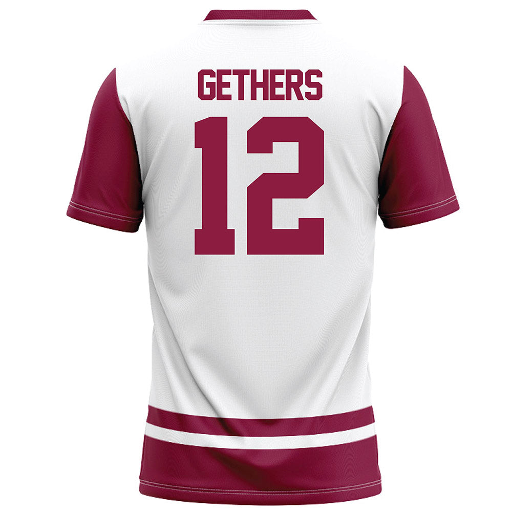 NMSU - NCAA Football : Tory Gethers - White Football Jersey-1