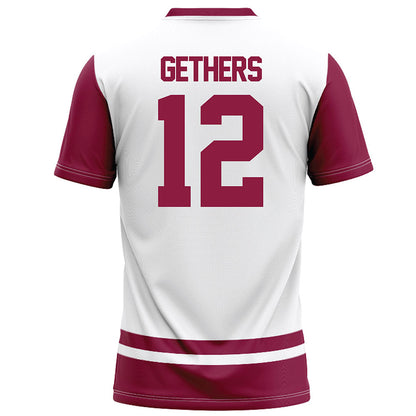 NMSU - NCAA Football : Tory Gethers - White Football Jersey-1