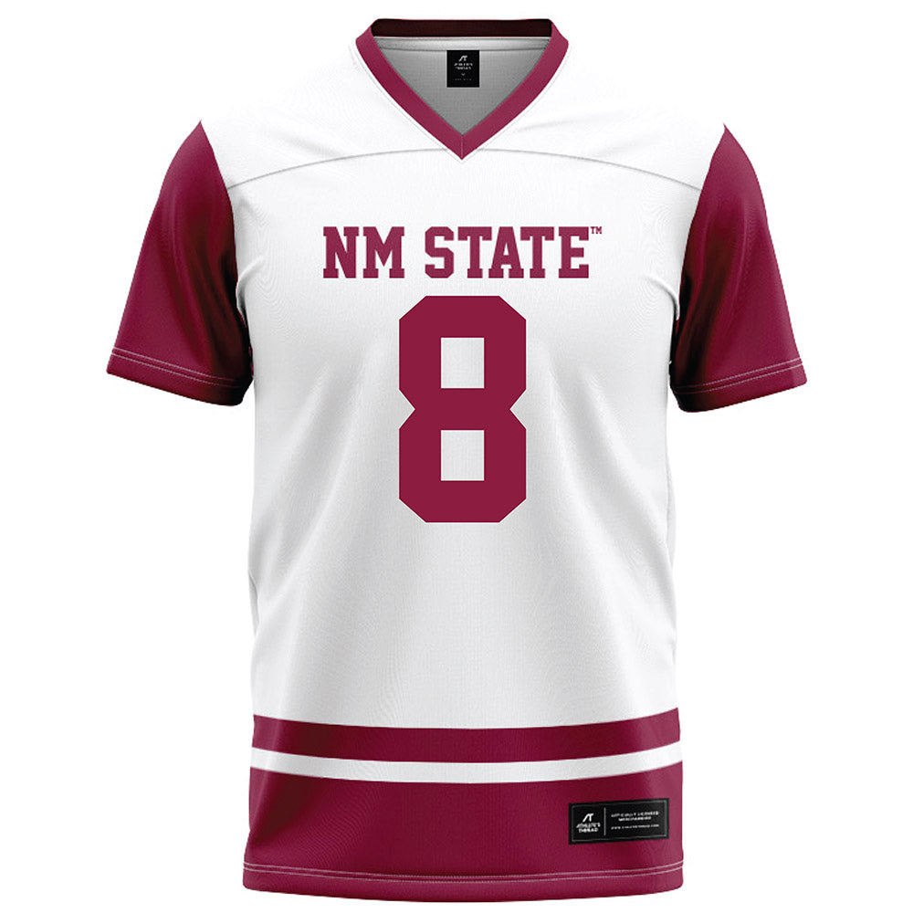 NMSU - NCAA Football : Dijon Stanley - White Football Jersey-0