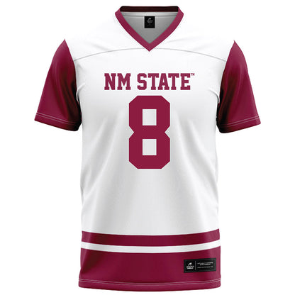 NMSU - NCAA Football : Dijon Stanley - White Football Jersey-0