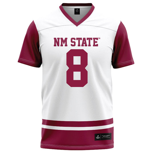 NMSU - NCAA Football : Dijon Stanley - White Football Jersey-0