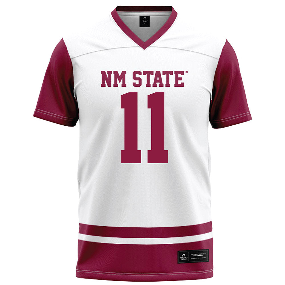 NMSU - NCAA Football : AJ Williams - White Football Jersey-0
