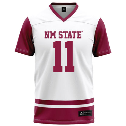 NMSU - NCAA Football : AJ Williams - White Football Jersey-0