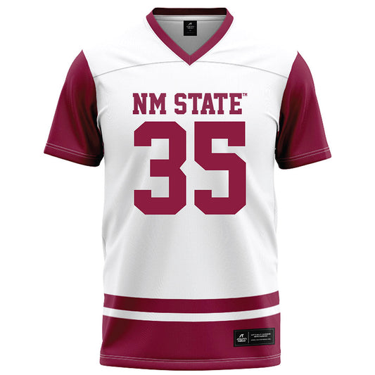 NMSU - NCAA Football : Tyler Martinez - White Football Jersey-0